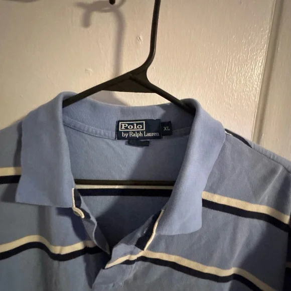 Polo Ralph Lauren XL Blue Striped Polo Shirt Short Sleeve Classic Fit
(804) - Picture 3 of 7